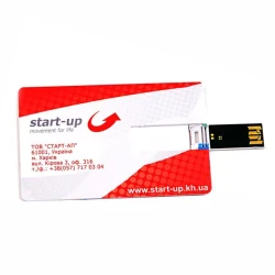 Флешка кредитна картка USB 2.0 з логотипом 8 Gb